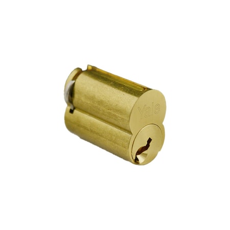 Yale Commercial Large Format IC 6 Pin Cylinder with GB Keyway US4 606 Satin Brass Finish 1210GB606